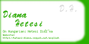 diana hetesi business card